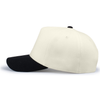 Pacific Headwear Vintage White/Black Heritage 5-Panel Snapback Cap