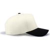 Pacific Headwear Vintage White/Black Heritage 5-Panel Snapback Cap