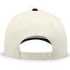 Pacific Headwear Vintage White/Black Heritage 5-Panel Snapback Cap