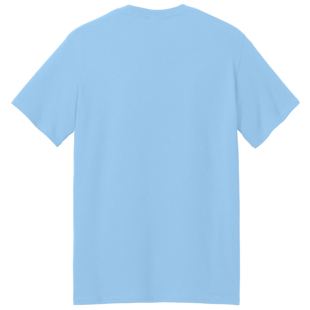Port & Company Men's Light Blue Core Blend Recycled Tee