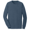Port & Company Unisex Denim Blue Beach Wash Garment-Dyed Long Sleeve Tee
