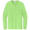 Port & Company Men's Lime Tall Long Sleeve Essential Pocket Tee