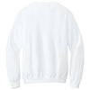 Port & Company Unisex White Core Fleece Crewneck Pocket Sweatshirt