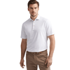 Peter Millar Men's White Solid Performance Mesh Polo