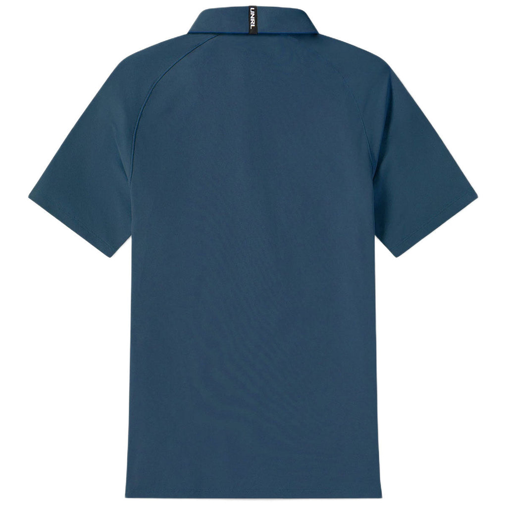 UNRL Men's Cavern Blue Pique Pro Polo