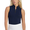 UNRL Women's Midnight Navy Performa Sleeveless Polo