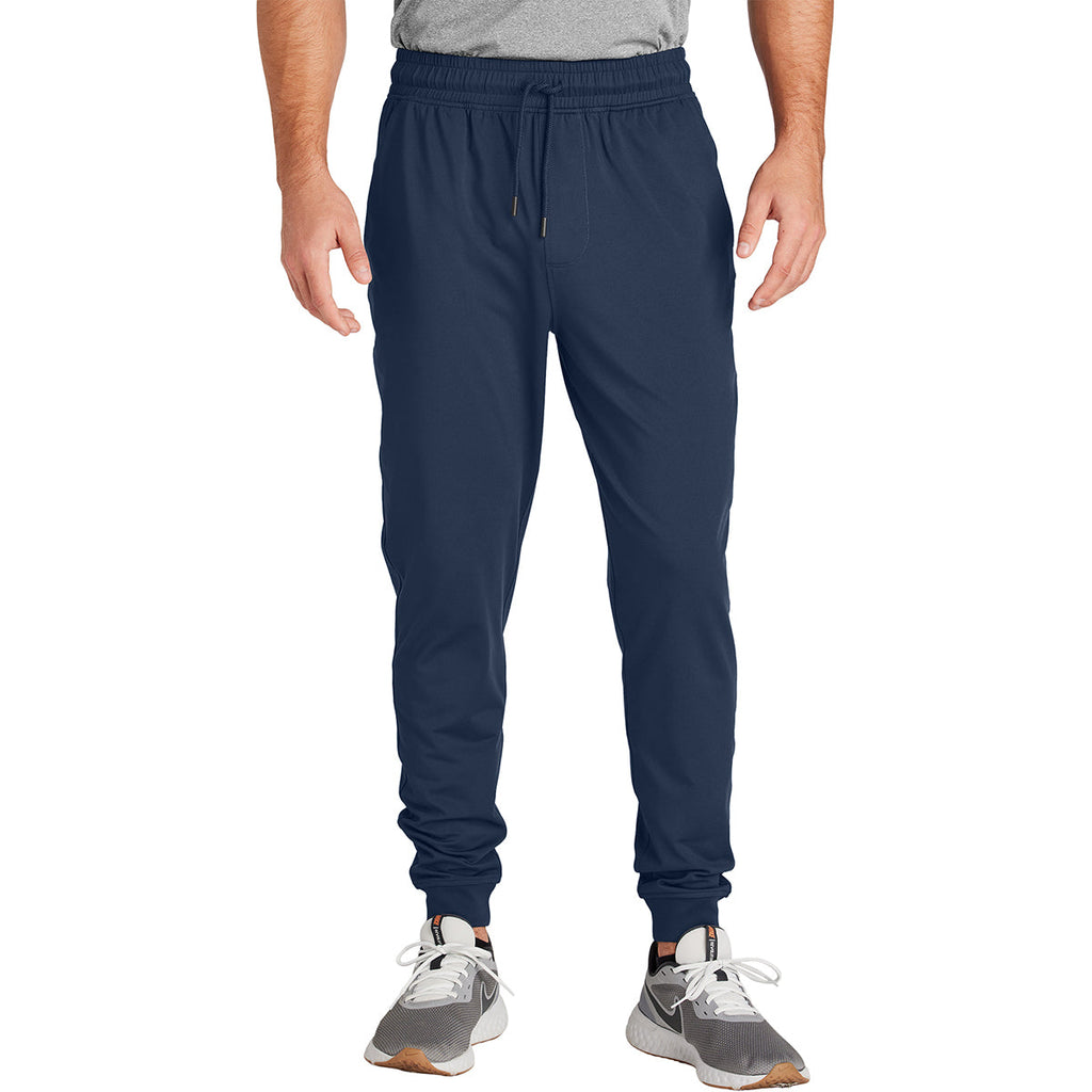 Sport-Tek Men's True Navy Sport-Wick Stretch Jogger