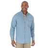 Wrangler Men's Blue Rugged Wear Denim Basic Shirt