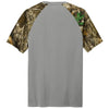 Russell Outdoors Men's Grey Concrete Heather/ Realtree Edge Realtree Colorblock Performance Tee