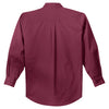 Port Authority Men's Burgundy/Light Stone Extended Size Long Sleeve Easy Care Shirt