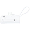 Bullet White Hue 5000 mAh Power Bank with Multi Tips