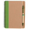 Bullet Green 5'' x 7'' Eco-Friendly Spiral Notebook with Pen