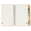Bullet Green 5'' x 7'' Eco-Friendly Spiral Notebook with Pen