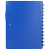 Bullet Blue Recycled Dual Pocket Spiral Notebook W/ Pen