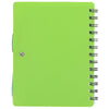Bullet Lime Recycled Dual Pocket Spiral Notebook W/ Pen