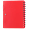Bullet Red Recycled Dual Pocket Spiral Notebook W/ Pen
