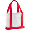 Bullet White with Red Trim Large Tote