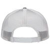 Sportsman X Hatch Grey/White Modern Six-Panel Trucker Fit Cap