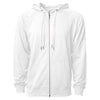 Independent Trading Co. Unisex White Icon Lightweight Loopback Terry Zip Hood