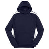Sport-Tek Men's True Navy/ White Sleeve Stripe Pullover Hooded Sweatshirt