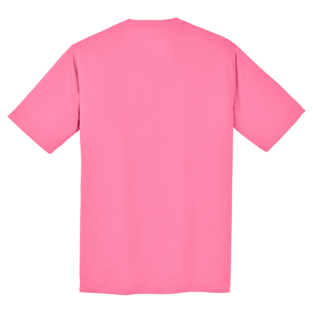 Sport-Tek Men's Bright Pink PosiCharge RacerMesh Tee