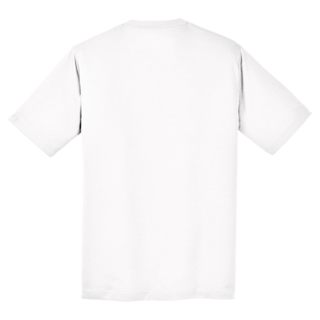 Sport-Tek Men's White PosiCharge RacerMesh Tee