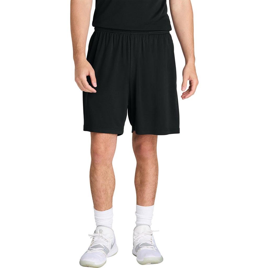 Sport-Tek Men's Black PosiCharge Competitor 7" Pocketed Short