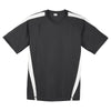 Sport-Tek Men's Iron Grey/White Colorblock PosiCharge Competitor Tee