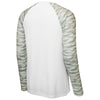 Sport-Tek Men's White Drift Camo Colorblock Long Sleeve Tee