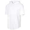 Sport-Tek Men's White Club Short Sleeve Hoodie