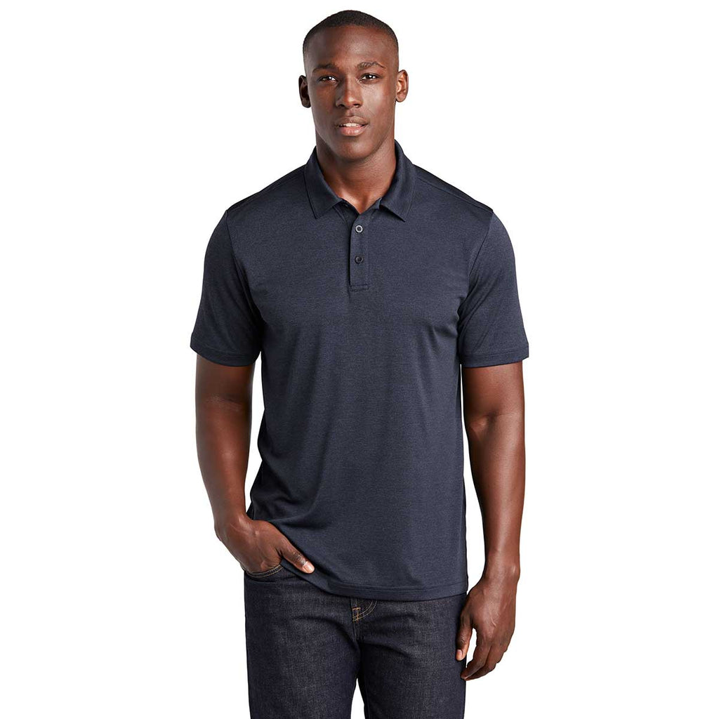 Sport-Tek Men's Deep Navy Heather Endeavor Polo