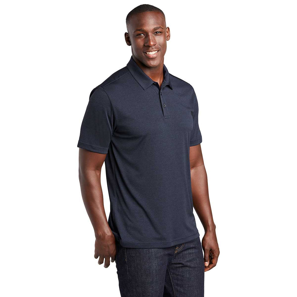 Sport-Tek Men's Deep Navy Heather Endeavor Polo
