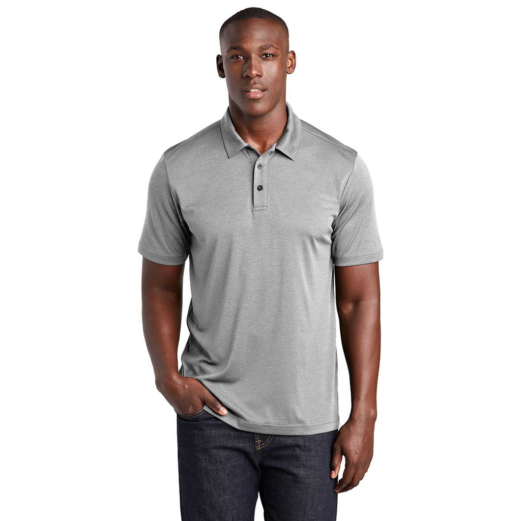 Sport-Tek Men's Light Grey Heather Endeavor Polo