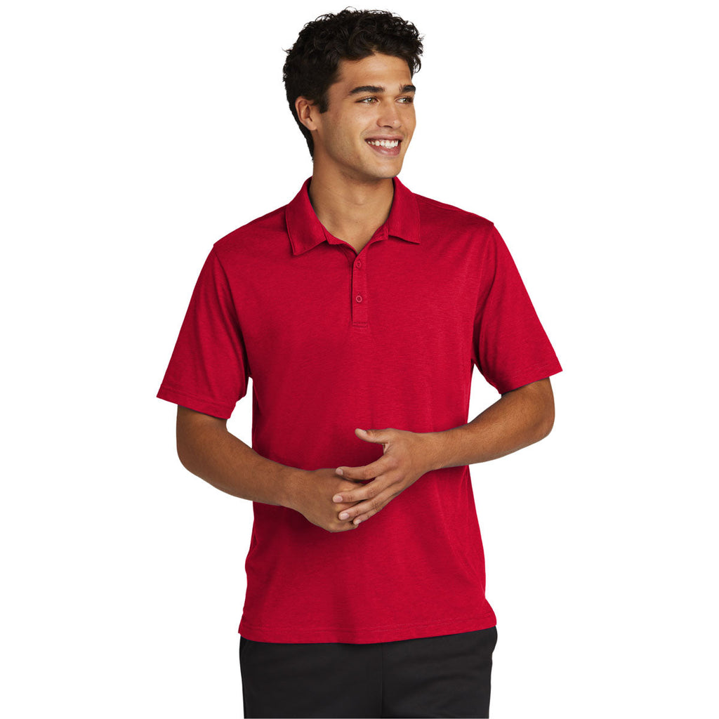 Sport-Tek Men's Deep Red PosiCharge Strive Polo