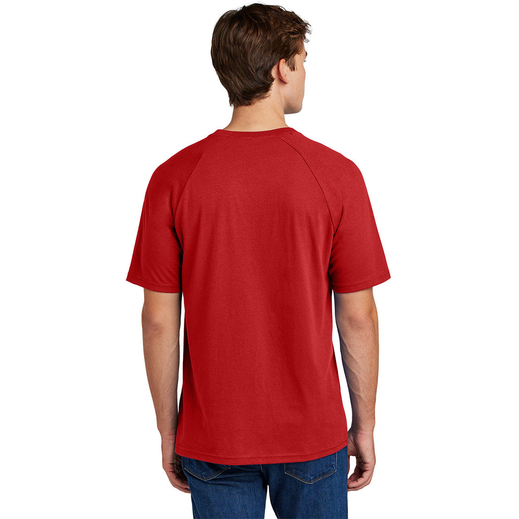 Sport-Tek Men's Deep Red Halftime Raglan Tee