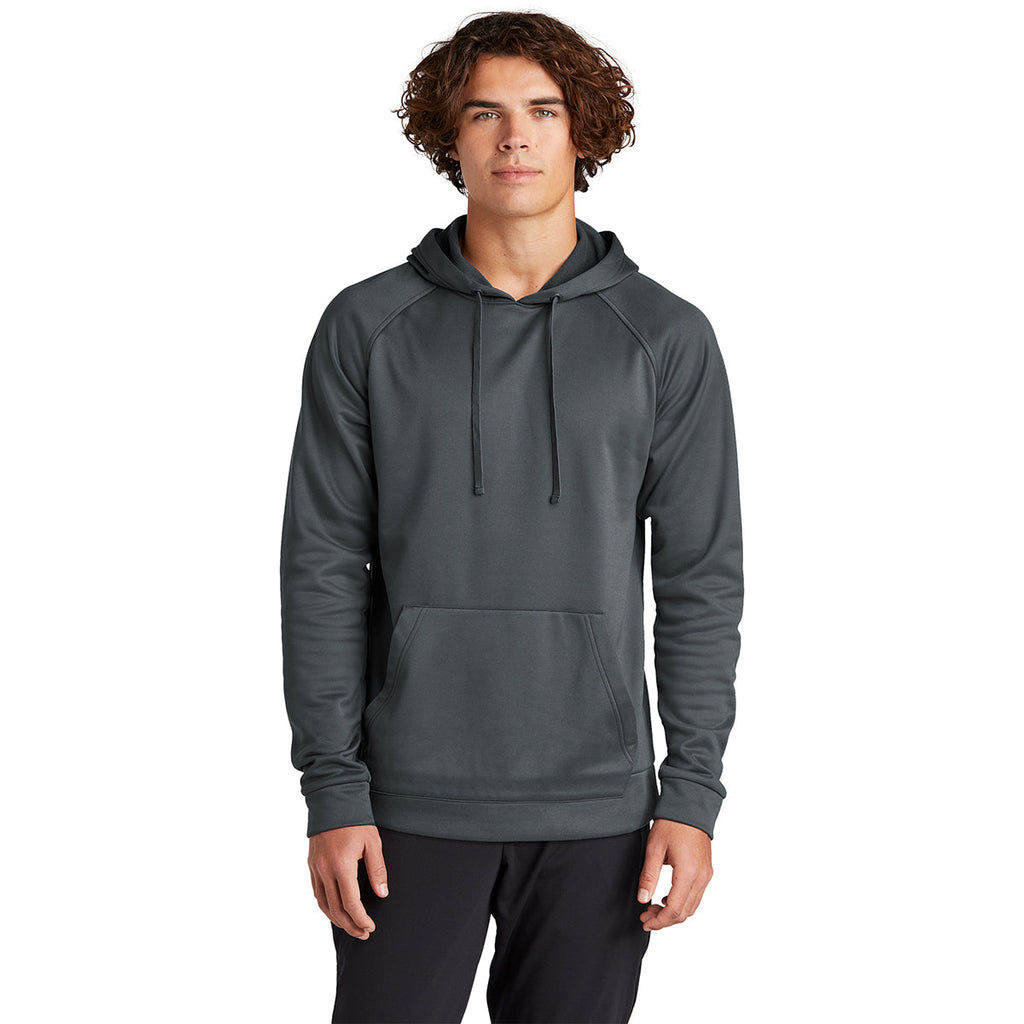 Sport-Tek Men's Iron Grey Re-Compete Fleece Pullover Hoodie