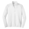 Sport-Tek Men's White Sport-Wick Stretch 1/4-Zip Pullover