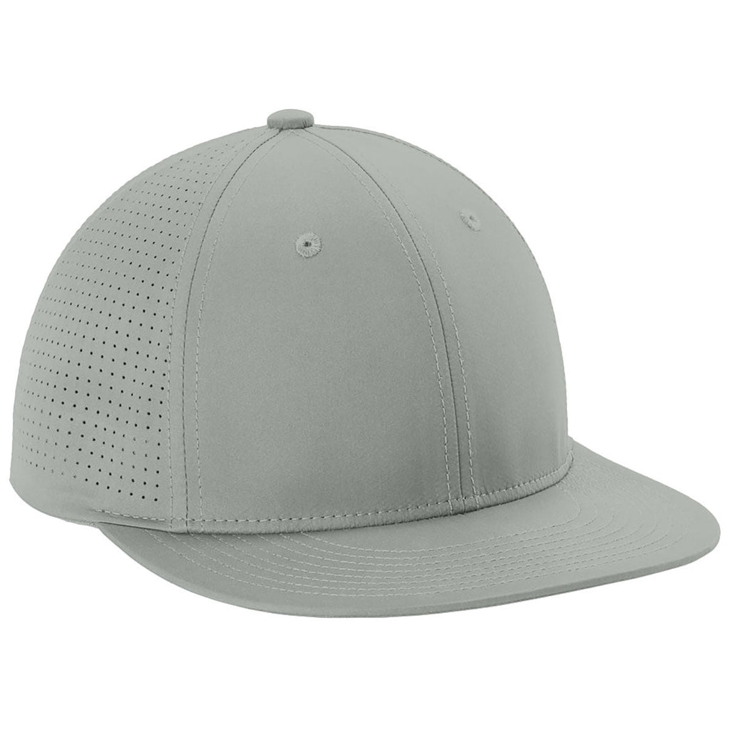Sport-Tek Silver Pro-Cut Stretch-Tek Cap