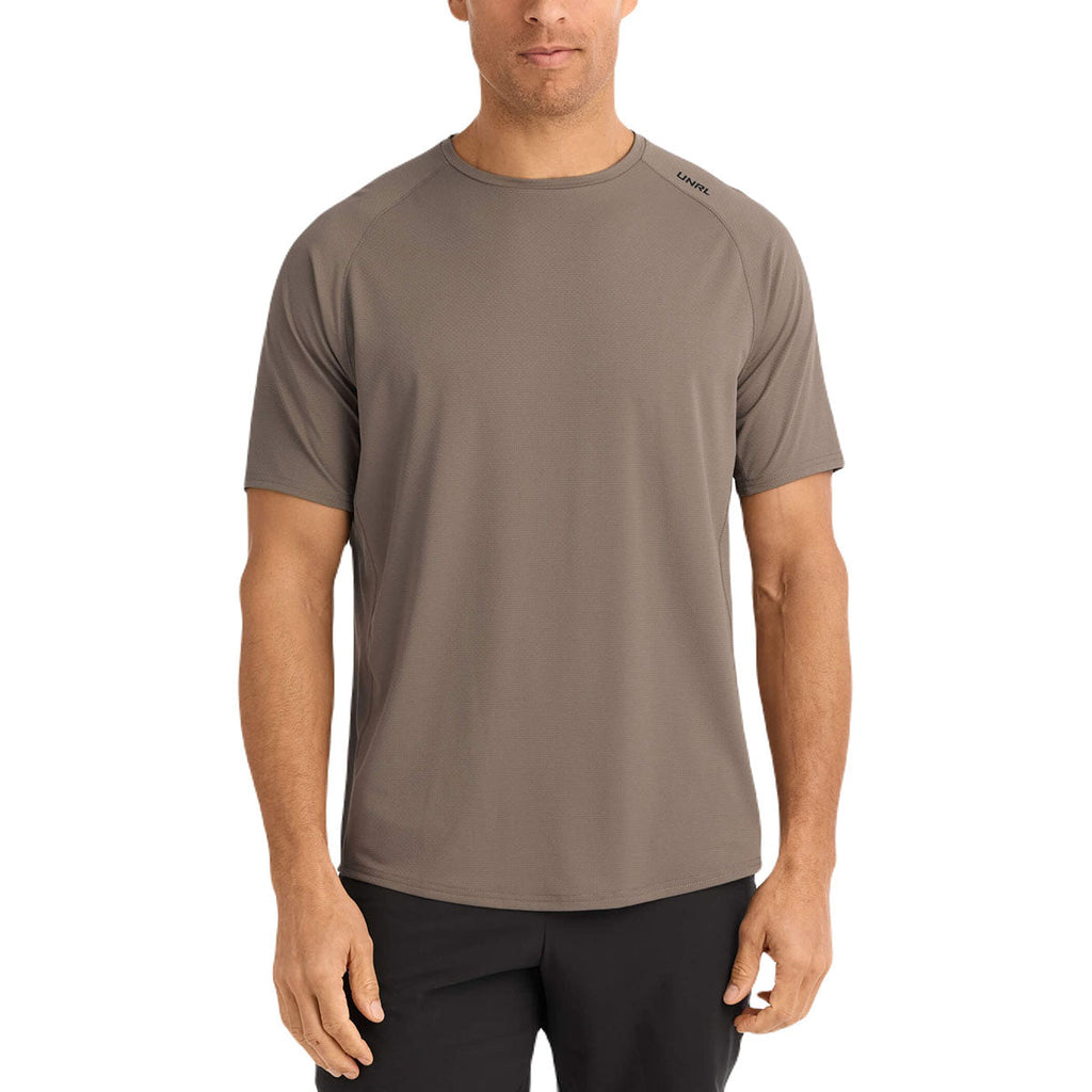 UNRL Men's Taupe Streamline Performance Tee