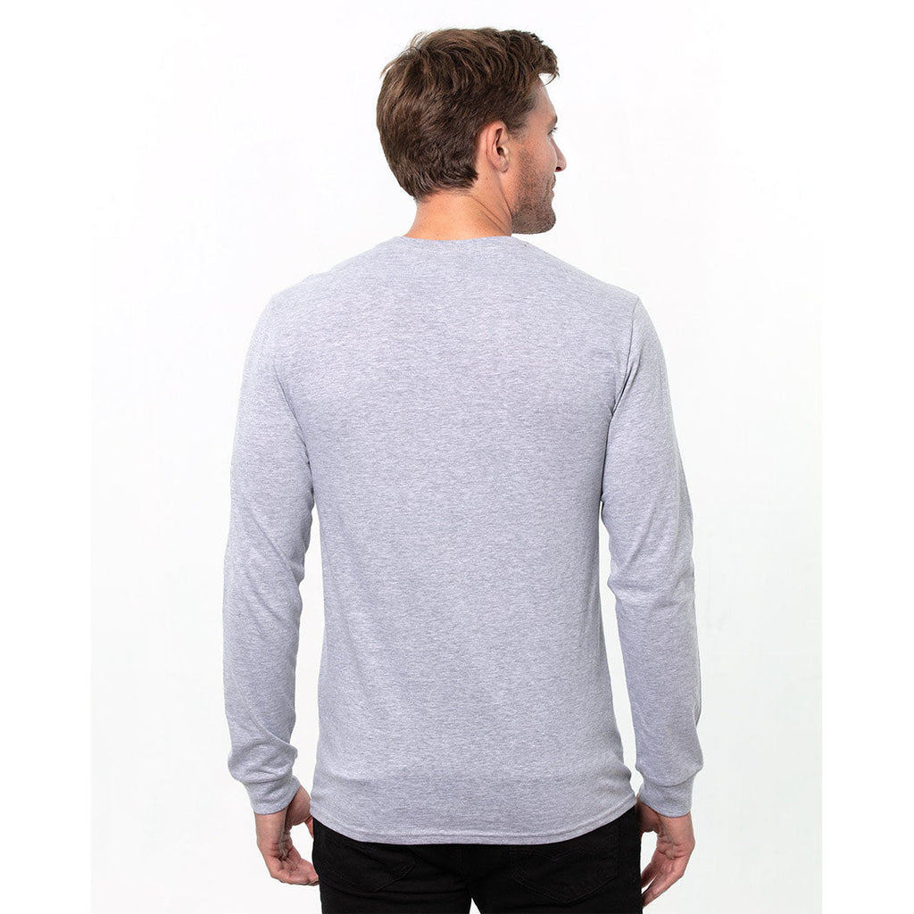 Threadfast Apparel Men's Heather Grey Epic Long Sleeve T-Shirt
