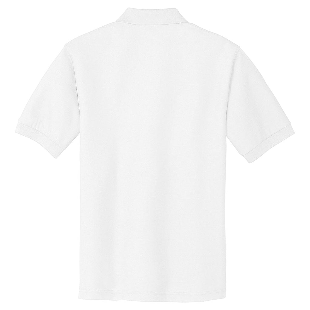 Port Authority Men's White Tall Silk Touch Polo