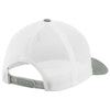 TravisMathew White/Heather Grey Cruz Colorblock Trucker Cap
