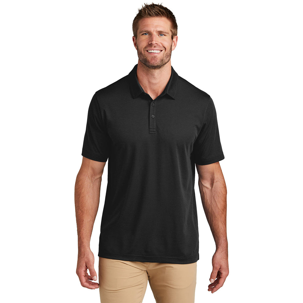 TravisMathew Men's Black Bayfront Solid Polo