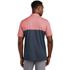 TravisMathew Men's Cardinal Heather/Blue Nights Sunset Blocked Polo