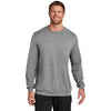 TravisMathew Men's Light Grey Heather Long Weekend Crew