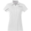 Elevate Women's White/Steel Grey Wilcox Short Sleeve Polo