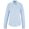 Elevate Women's Frost Blue TATRA Eco Knit Long Sleeve Button Up Shirt