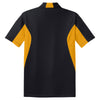 Sport-Tek Men's Black/ Gold Tall Side Blocked Micropique Sport-Wick Polo