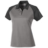 Team 365 Women's Sport Graphite/Black Command Snag-Protection Colorblock Polo