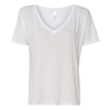 Bella + Canvas Women's White Slouchy V-Neck Tee
